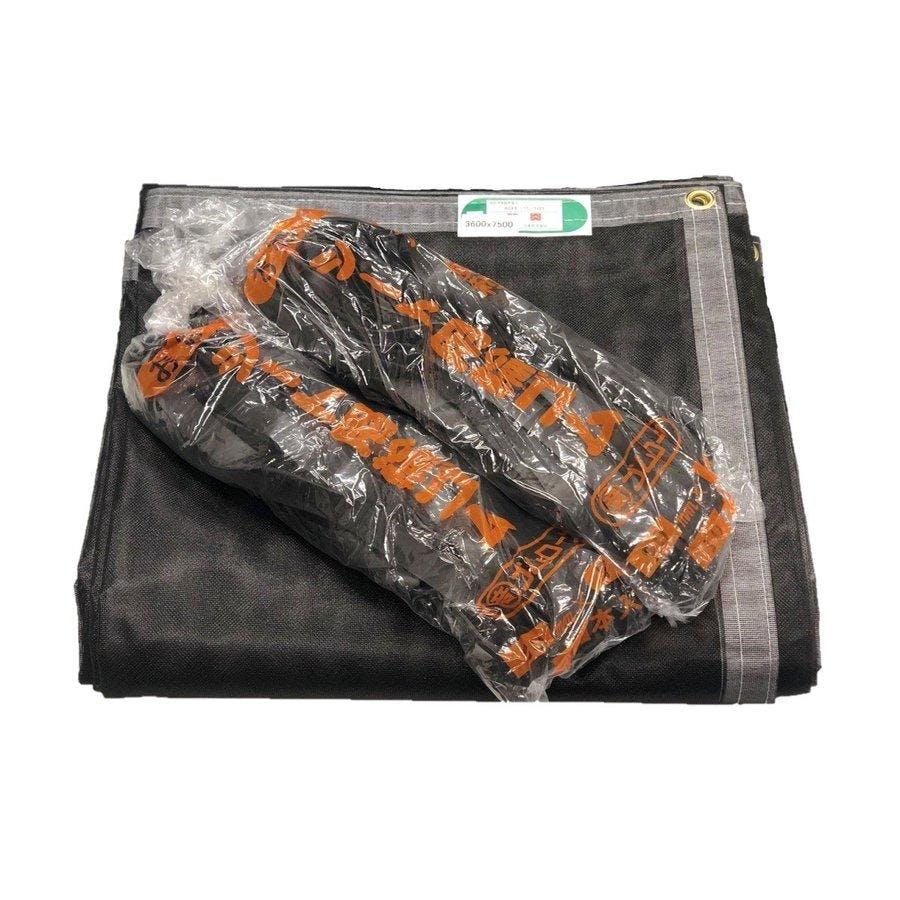 トラックネット 大型コンテナ用 3.6m×7.5m ブラック 170g/m2 厚手 アームロールコンテナ