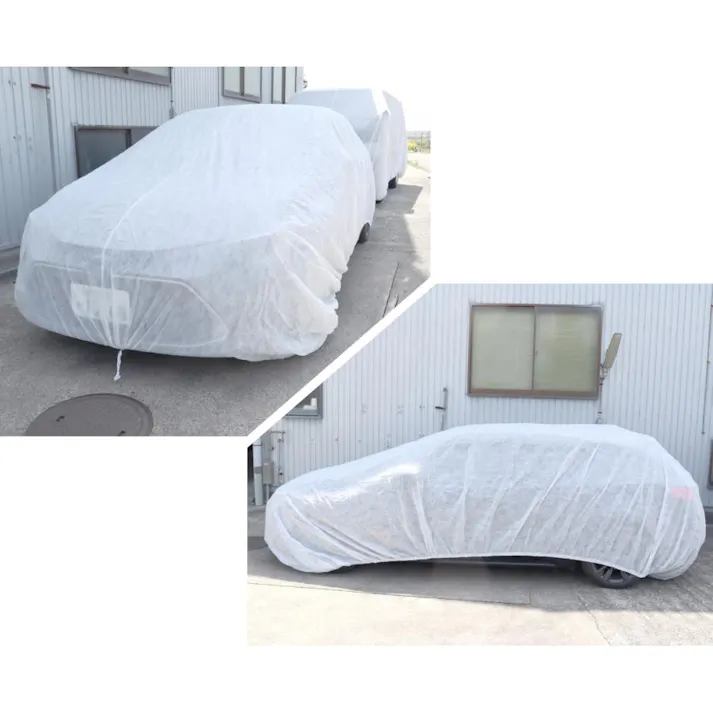 不織布自動車養生カバー 普通車用 白 3700mm×6800mm 1枚 自動車カバー 【送料無料】