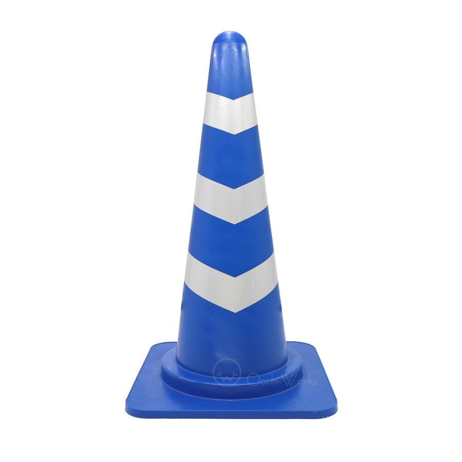 スコッチコーン 青/白 10個セット 反射コーン 【送料無料】