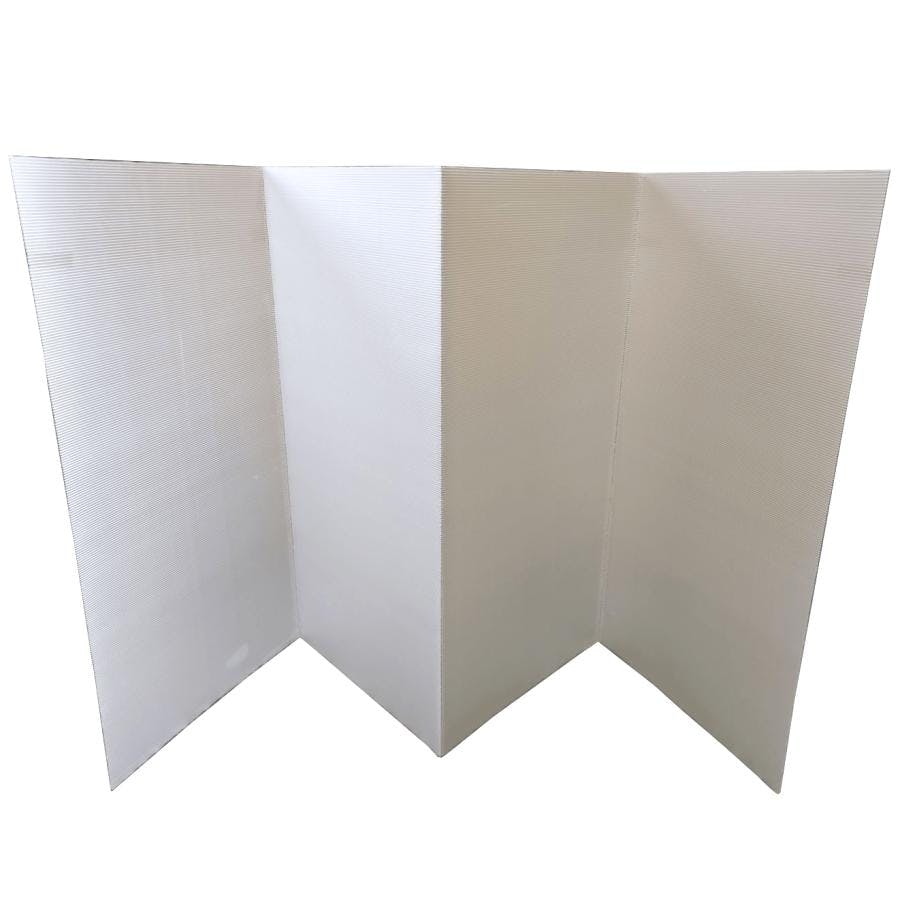 折りたたみプラベニヤ 2.5ｍｍ 20枚入 900ｍｍ×1800ｍｍ 半透明 4つ折り プラダン 【送料無料】