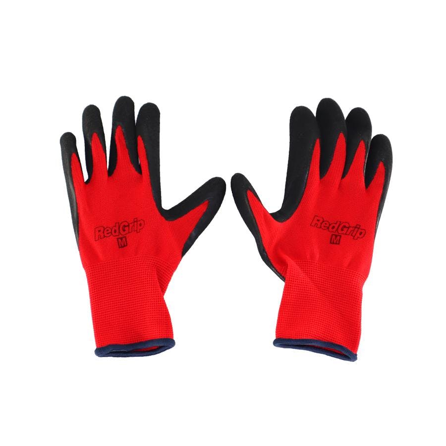 天然ゴム背抜き手袋 Mサイズ 10双入り #580 RedGrip レッドグリップ 【送料無料】
