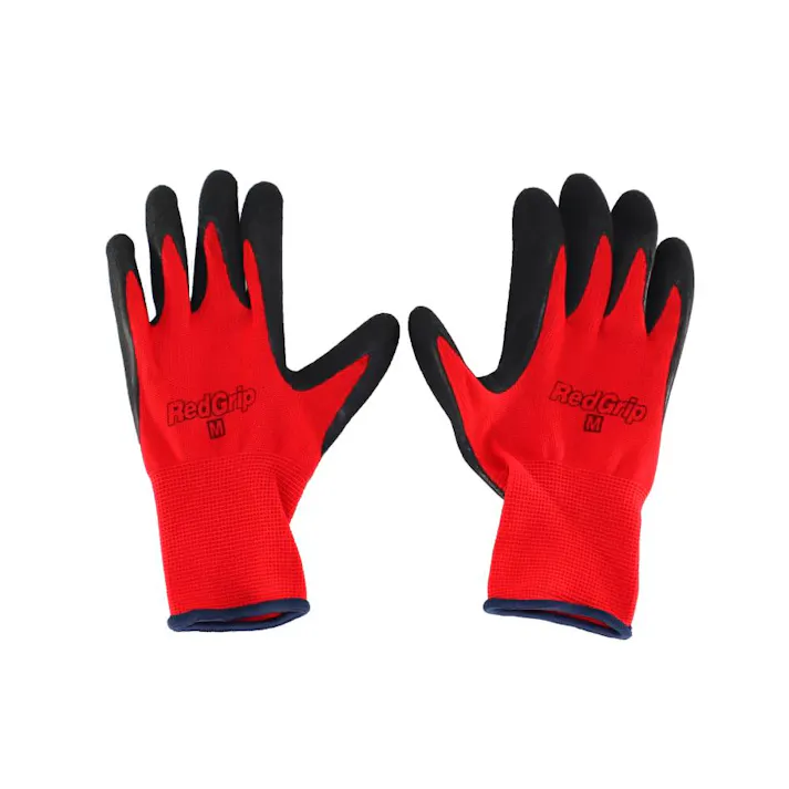 天然ゴム背抜き手袋 Mサイズ 10双入り #580 RedGrip レッドグリップ 【送料無料】