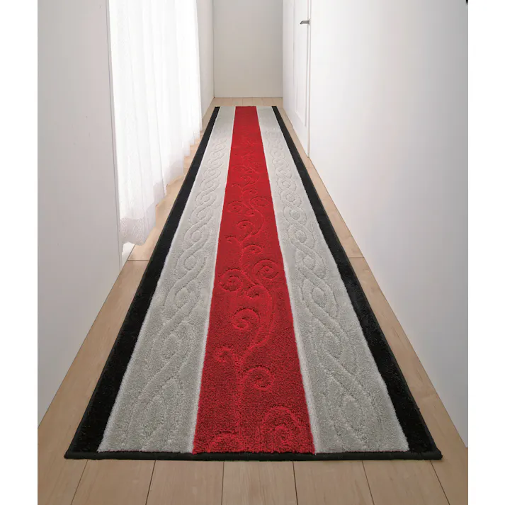 日本製 ふかふかロングパイル廊下敷 【65×340cm】【レッド】 【送料込み】 #4589978826165 flife