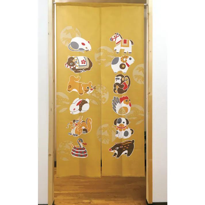 十二支ロングのれん 【カラシ】 【送料込み】 #a1783620 flife