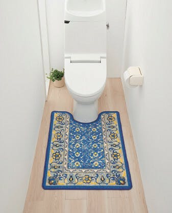 シェニール風トイレマット  【耳長】 滑りにくい加工 【送料込み】 ＃a2953810 flife