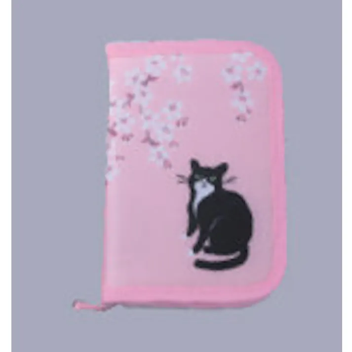 かわいい動物柄 お薬手帳ケース 【ネコ×桜】 【送料込み】 #a3055120 flife