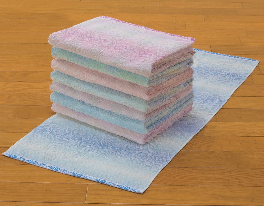 今治産ジャカード織 フェイスタオル  【2色8枚組】  【送料込み】 ＃a30585 flife