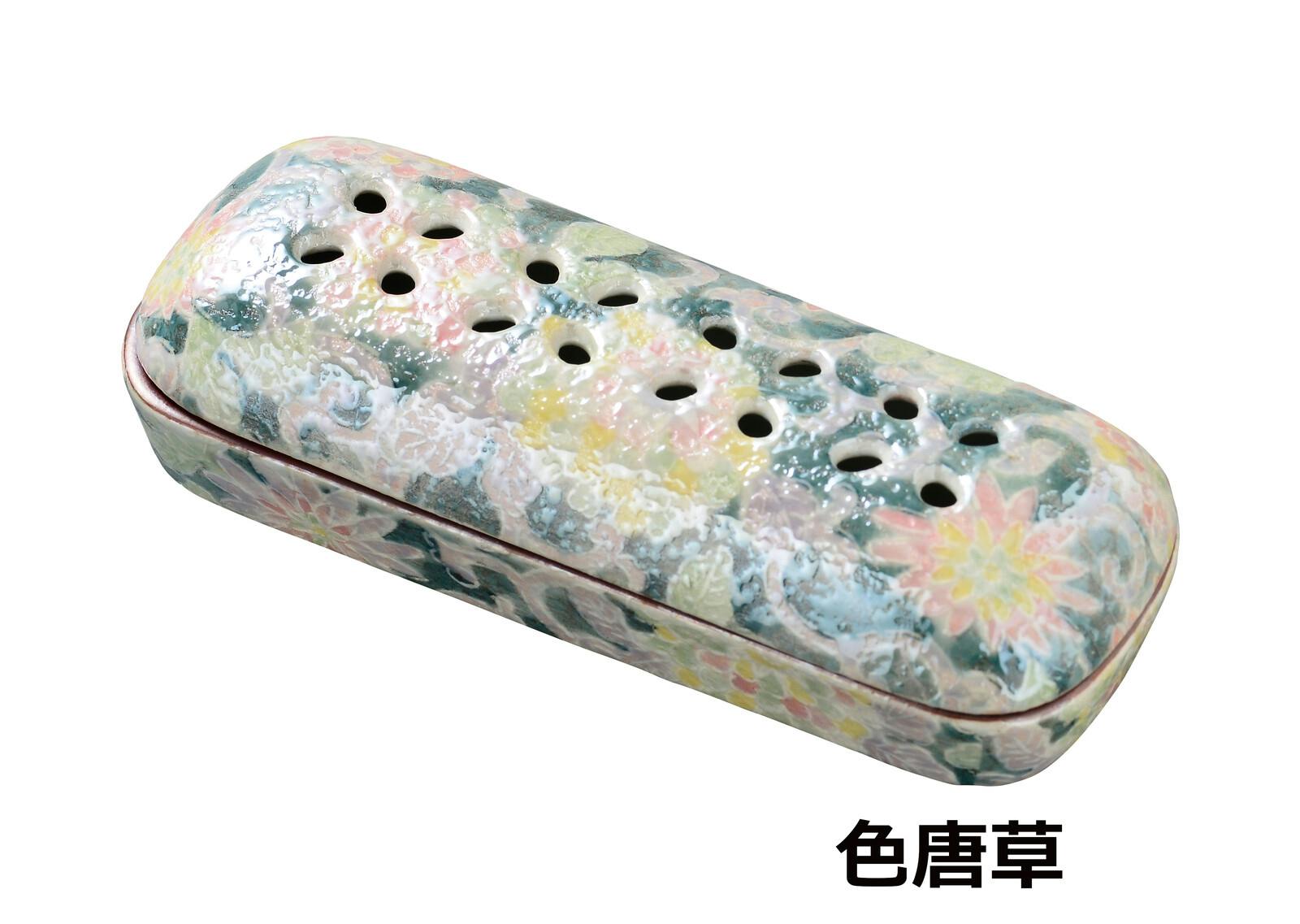 有田焼 寝かせる線香皿 【色唐草】  【送料込み】 ＃4532902078925 flife