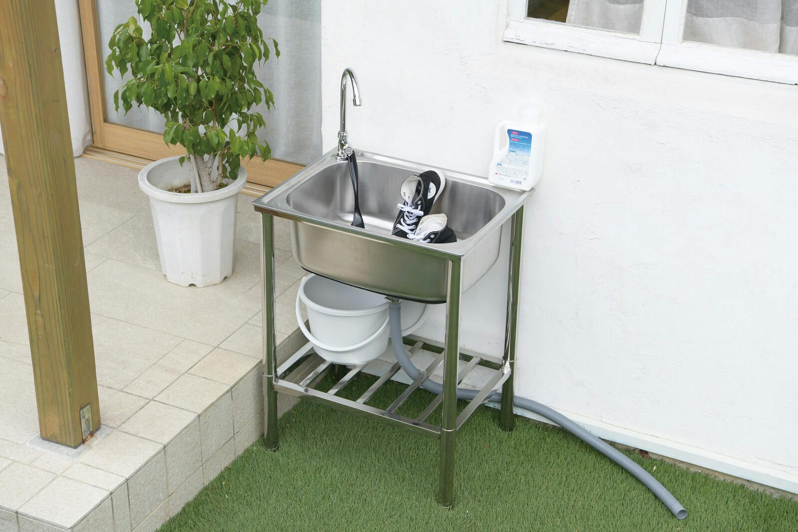 屋外用ステンレス流し台    【送料込み】 ＃4589792852562 flife