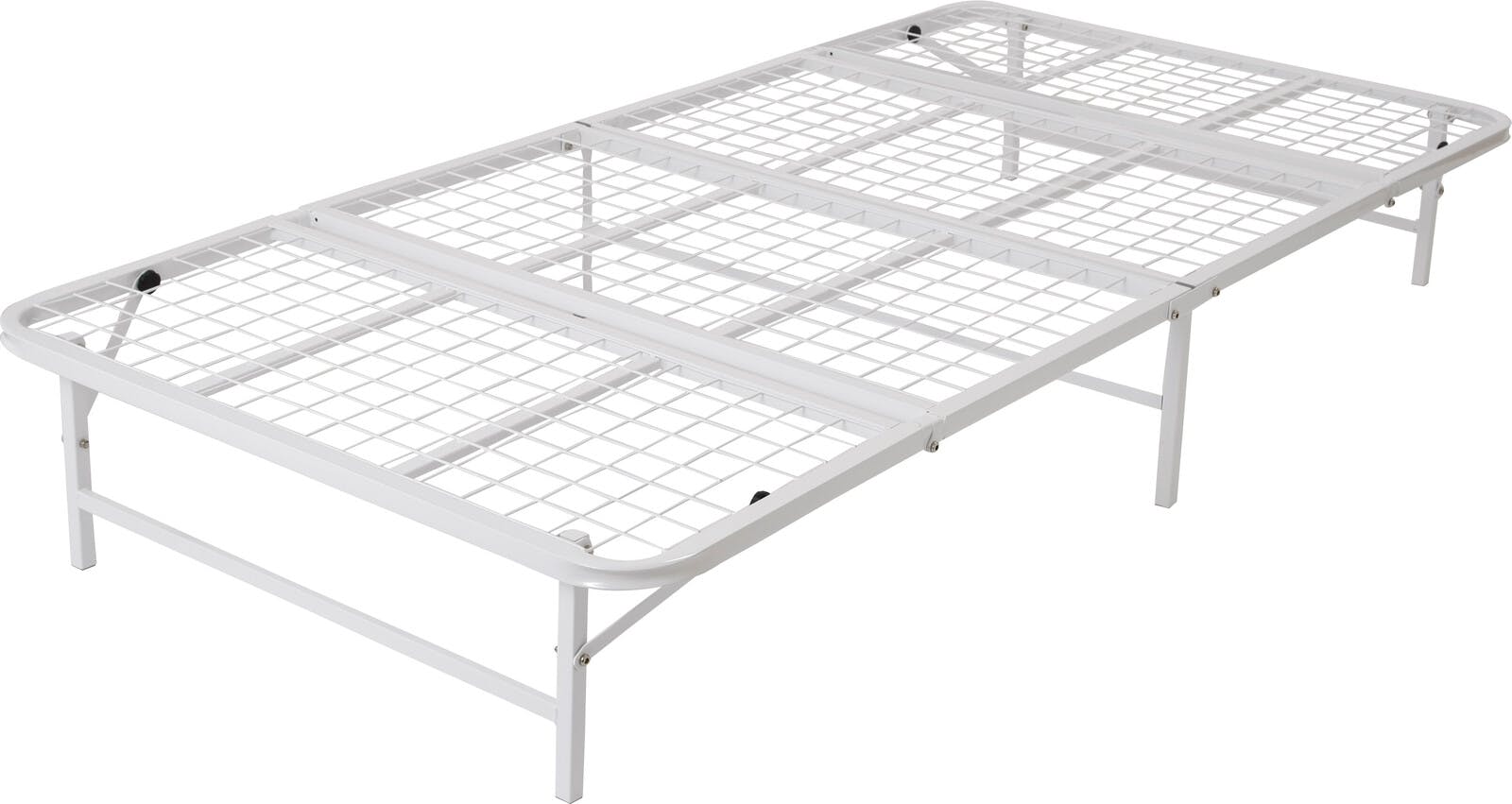 収納式折りたたみパイプベッド 【シングル】【ホワイト】 【送料込み