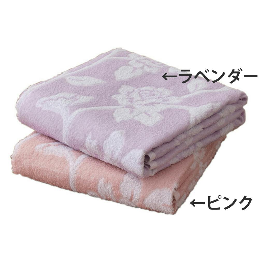 今治産ローズ柄 バスタオル 【2枚組】【ピンク】 【送料込み】 ＃4589978831237 flife