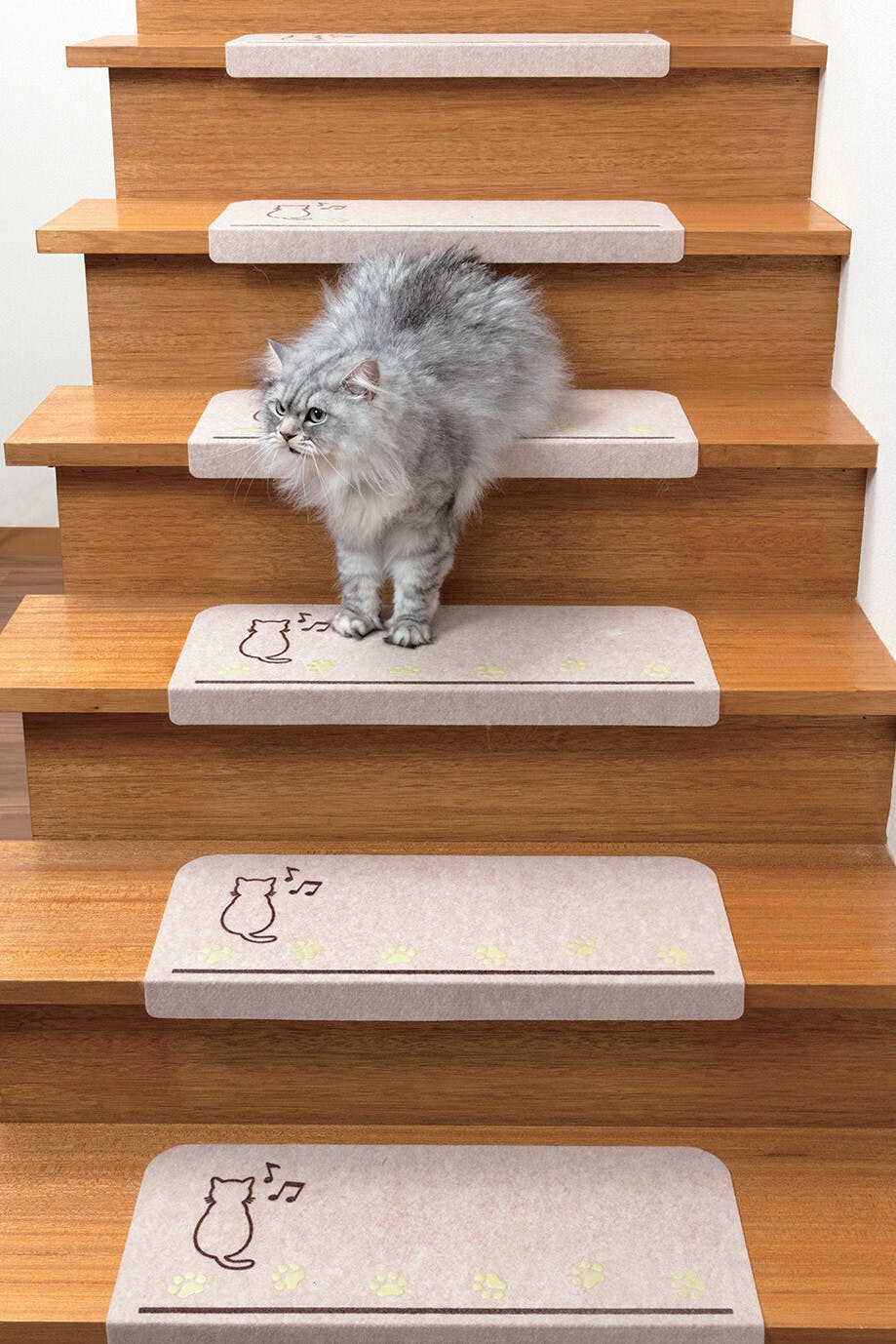 光る吸着階段マット15枚組 折り曲げ付き 【アイビー】  【送料込み】 ＃4973381137213 flife