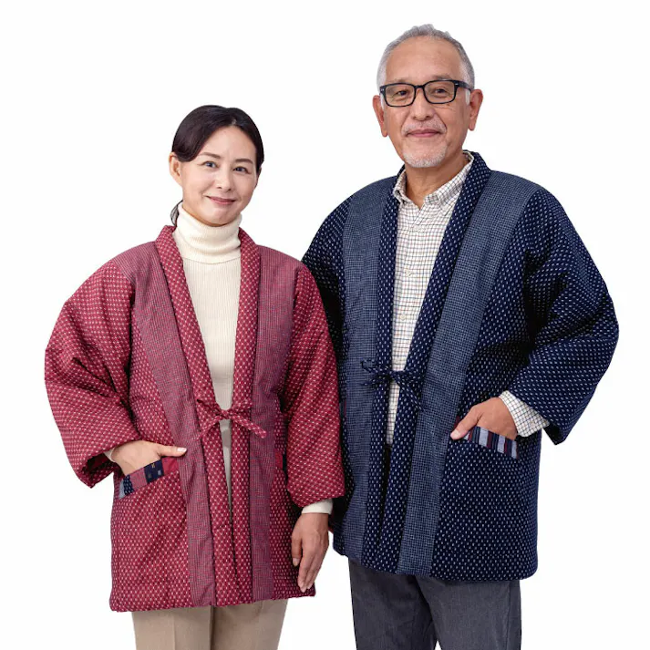 久留米織 わた入りふっくらはんてん 【婦人用】【M~L】 【送料込み】 #a2863420 flife