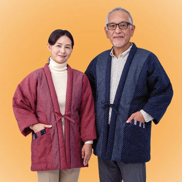 久留米織 わた入りふっくらはんてん 【婦人用】【M~L】 【送料込み】 #a2863420 flife