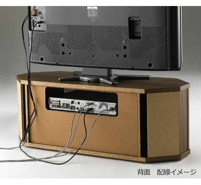 テレビ台 コーナーテレビ台 ウォールナット キャスター付き AV収納