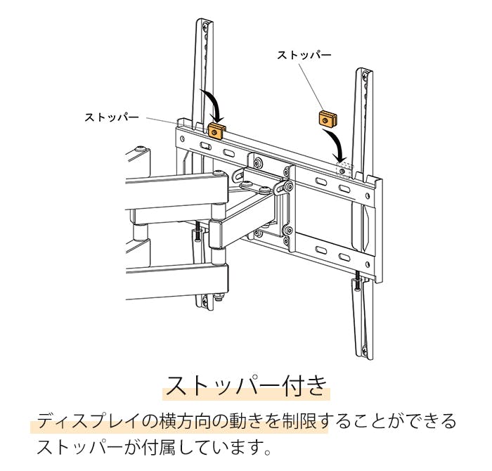 壁掛け金具 テレビ用 26～65インチ テレビ金具 アーム 壁掛けテレビ