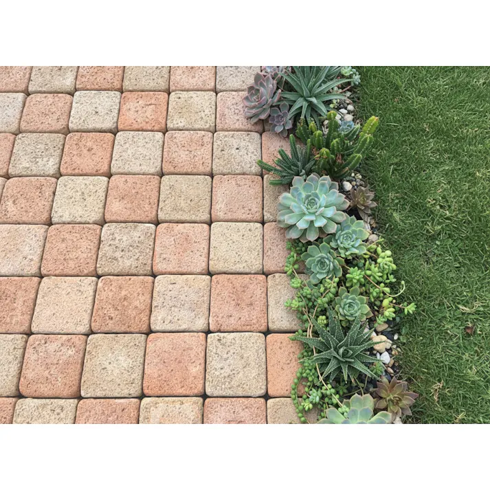 レンガ 敷石 庭 レンガタイル エコブリック ミックス 36個セット 半マス ガーデニング おしゃれ かわいい 敷く タイル 敷材 薄い 屋外 床 敷き タンブル コンクリート製 約98×98×30mm