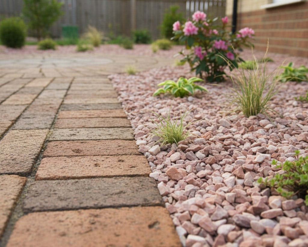 砂利 庭 石 ピンク 洋風 砕石 クラッシュピンク 20kg ガーデニング