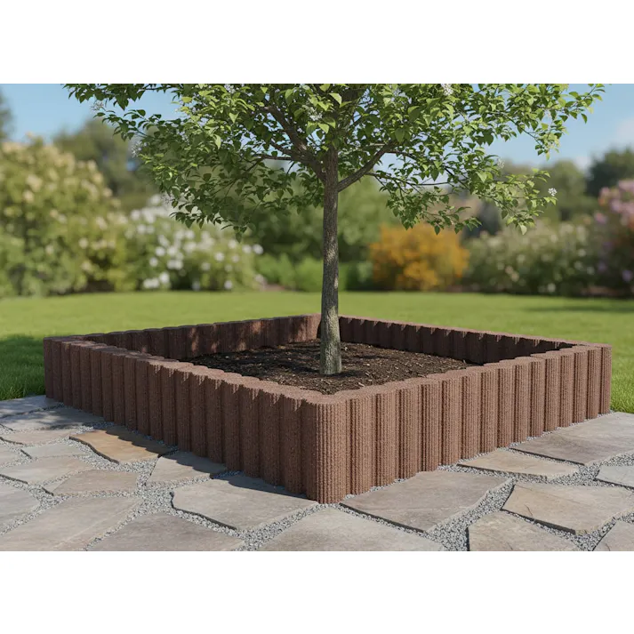 レンガ風 花壇 ブロック ラインブラウン 5個セット 庭 仕切り 置くだけ ガーデンエッジブロック 土留め 花壇ブロック 並べるだけ diy 簡単 おしゃれ ガーデニング 囲い コンクリート レンガブロック 縁石