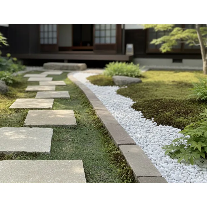 花壇 庭 仕切り ガーデニング 石 ブロック サンドベージュ 約29×9cm×厚み約9cm 4個 花壇用 自然石 見切り石 見切り 縁石 敷石 庭石 置くだけ 石材 おしゃれ 外構 土留め ガーデンエッジブロック 土止め 花壇材
