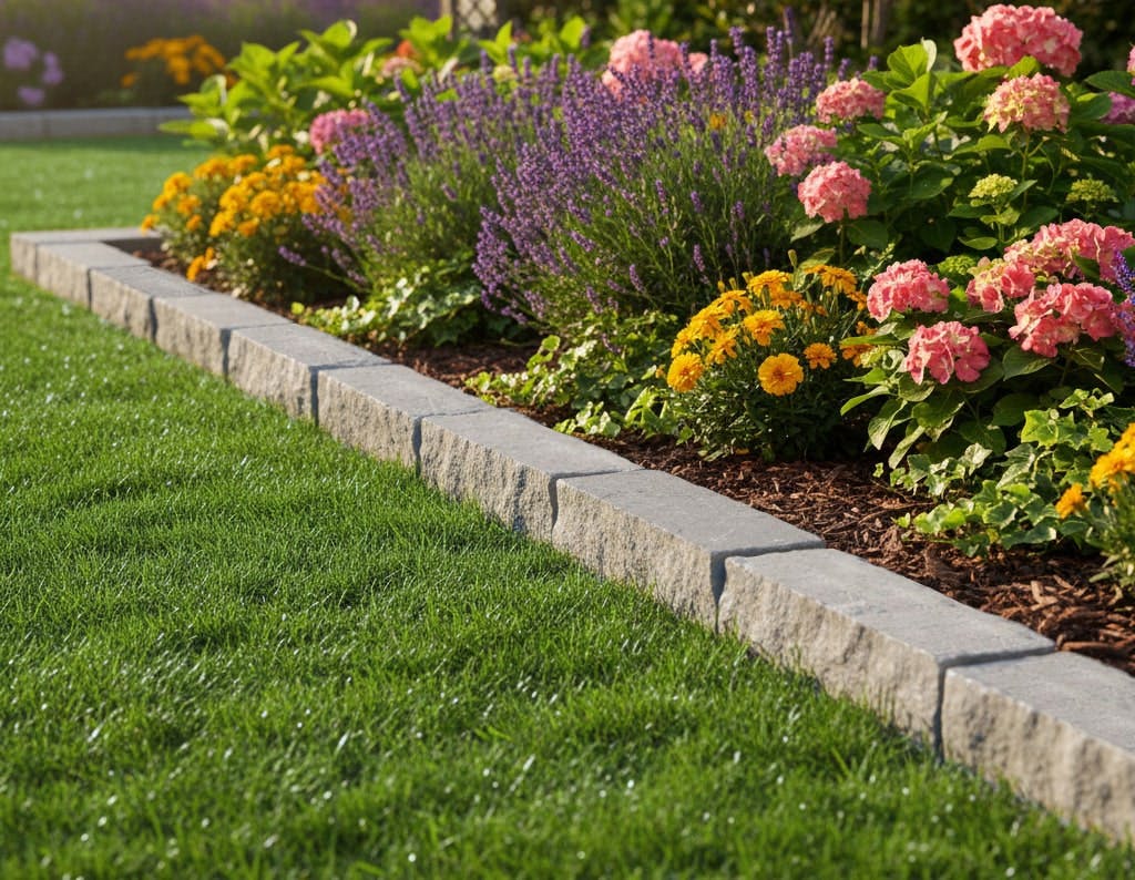 花壇 ガーデニング 庭 石 ブロック 自然石 ナチュラルグレー 約29×9cm