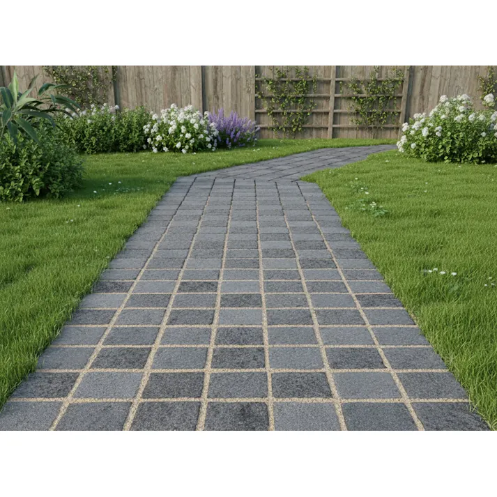 ピンコロ石 敷石 インドネシア 溶岩石 ピンコロ 半丁 27個入 90×90mm角 厚み約45mm 天然石 グレー 黒 溶岩 石 ガーデニング 建材 半丁掛 石材 庭 庭敷石 ブロック 敷き石 ガーデニング石材 ピンコロ石半丁