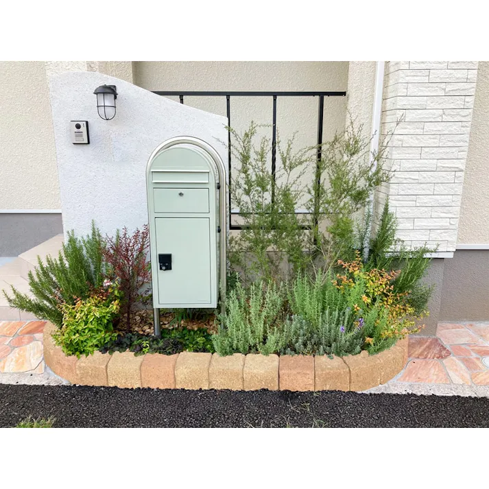 レンガ 置くだけ 花壇 ブロック 楕円 レンガ 1190×650mm クリームカラーセット 庭 ガーデニング 並べるだけ 花壇用 ピンコロ コンクリート レンガブロック 簡単 diy 土留め おしゃれ かわいい