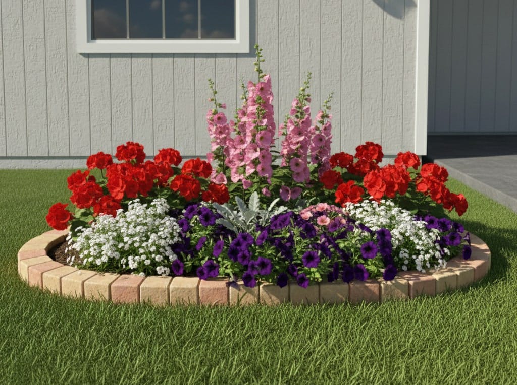 花壇ブロック レンガ 置くだけ 花壇 ブロック 楕円 大 1770×650mm