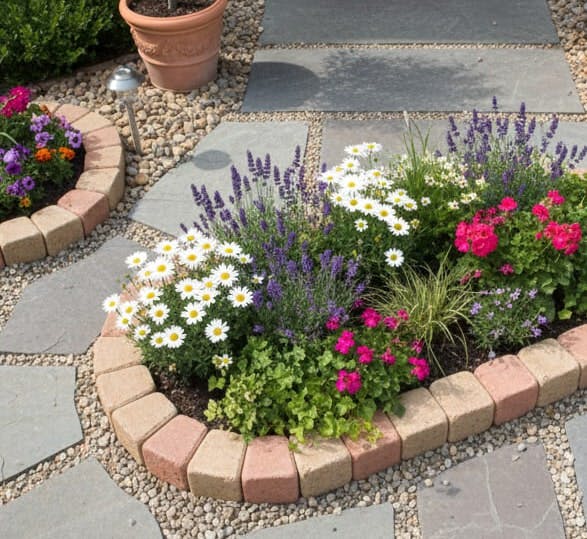 花壇ブロック レンガ 置くだけ 花壇 ブロック 楕円 大 1770×650mm