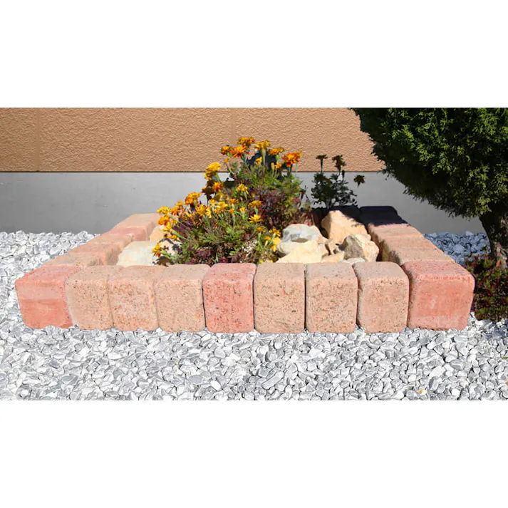 花壇 レンガ 置くだけ ピンコロ ブロック おしゃれ レンガブロック 870×870mm ミックスカラーセット diy ガーデニング 並べるだけ 土留め 庭 花壇用 簡単 コンクリート