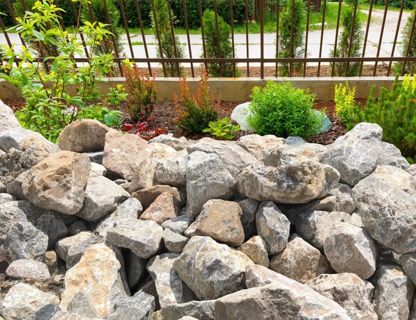 庭石 ロックガーデン 庭 石 岩 割栗石 キャッスルロッカリー 20kg 自然