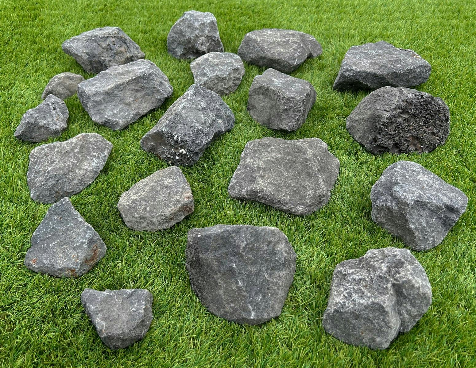 庭石 割栗石 黒 ロックガーデン 石 リアルブラック大サイズ 20kg 割