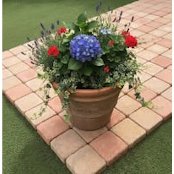 レンガ 貼り 防草シート 付き タイル 庭 置くだけ 敷石 防草 マット ガーデンレンガ ガーデンタイル 4シート ガーデニング diy おしゃれ 可愛い レンガタイル 屋外 床 敷くだけ 雑草対策 ステップストーン