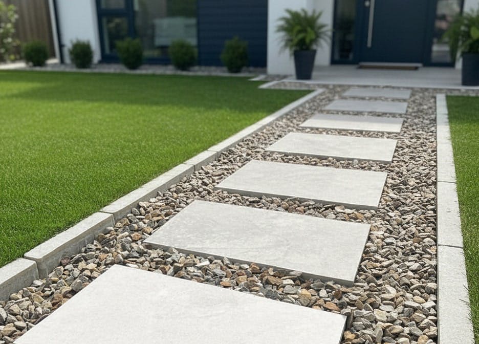 庭 タイル 置くだけ 敷石 平板 シルククォーツ 2枚セット 20mm厚 厚物