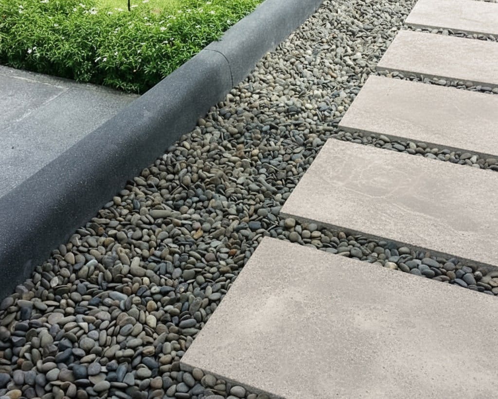 タイル 平板 敷石 シルバーグレー 2枚セット 20mm厚 厚物 自然石風