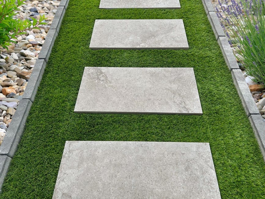 タイル 平板 敷石 シルバーグレー 2枚セット 20mm厚 厚物 自然石風