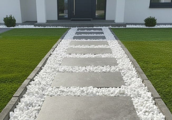 庭 タイル 置くだけ 敷石 平板 敷石 グリジオクォーツ 2枚セット 20mm