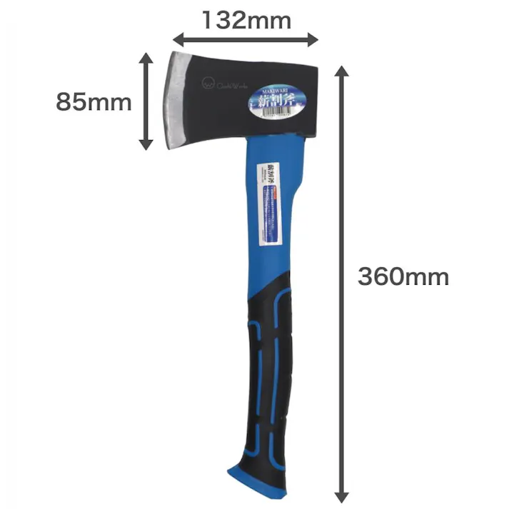 薪割り斧 360mm 小型 薪割斧 手斧 グラスファイバーハンドル ハンドアックス 【送料無料】