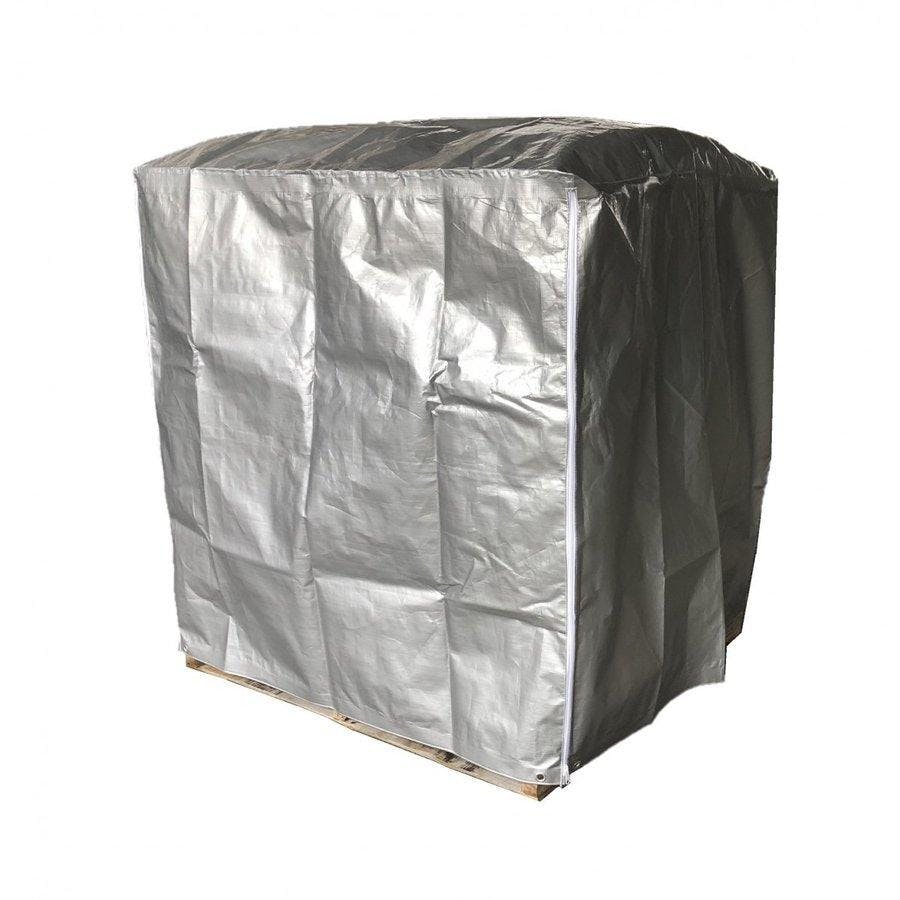 UVシート#4000 シルバー パレットカバー 1200mm×1200ｍｍ×高さ1200ｍｍ ファスナー付き 【送料無料】