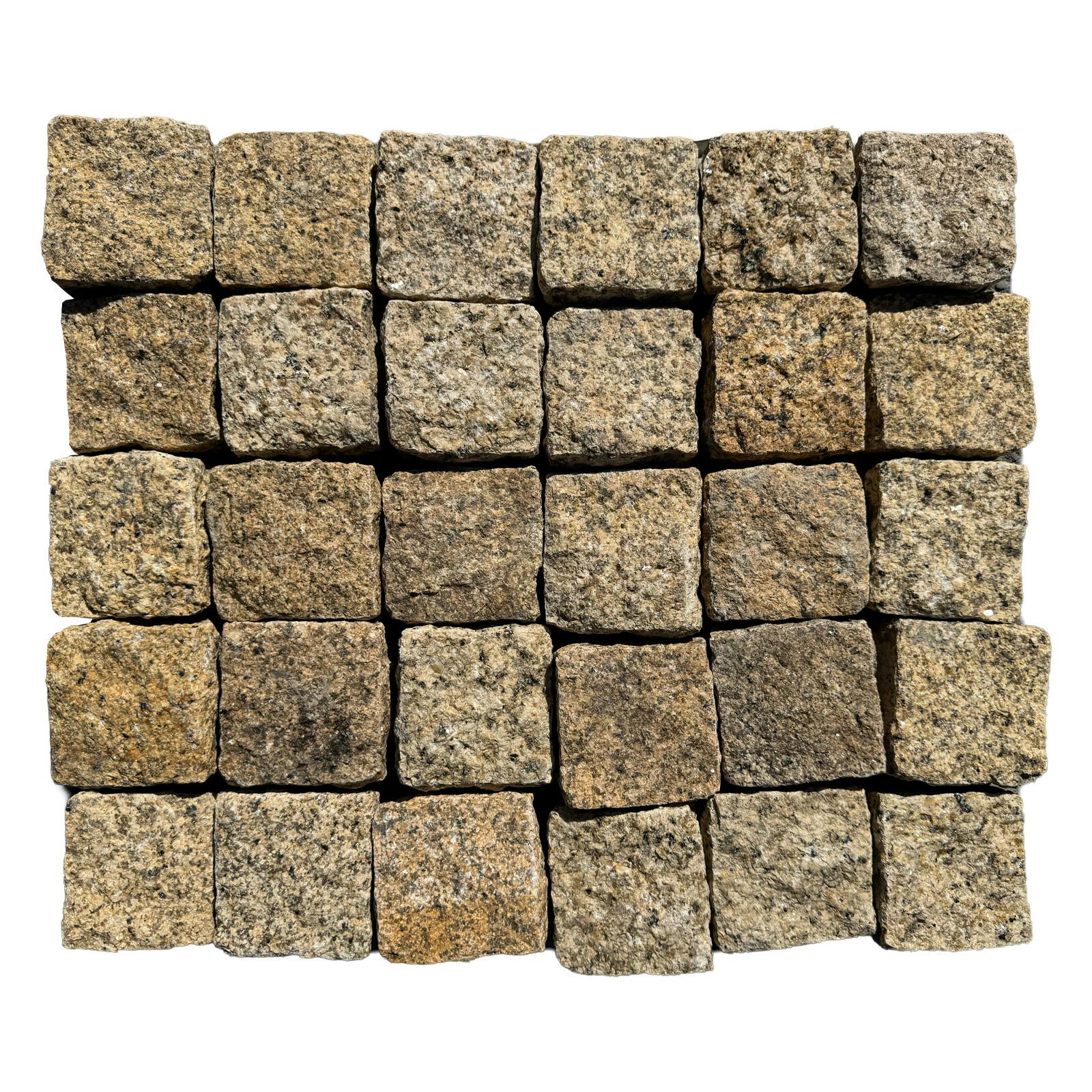 TAIKOH ピンコロ 錆御影 半丁 (9×9×4.5cm) 30個セット ベトナム | 庭園