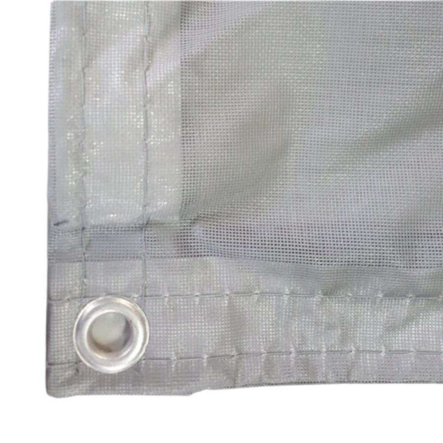 防炎メッシュシート 1.8×7.2m 10枚入り グレー ネットシート 飛散防止