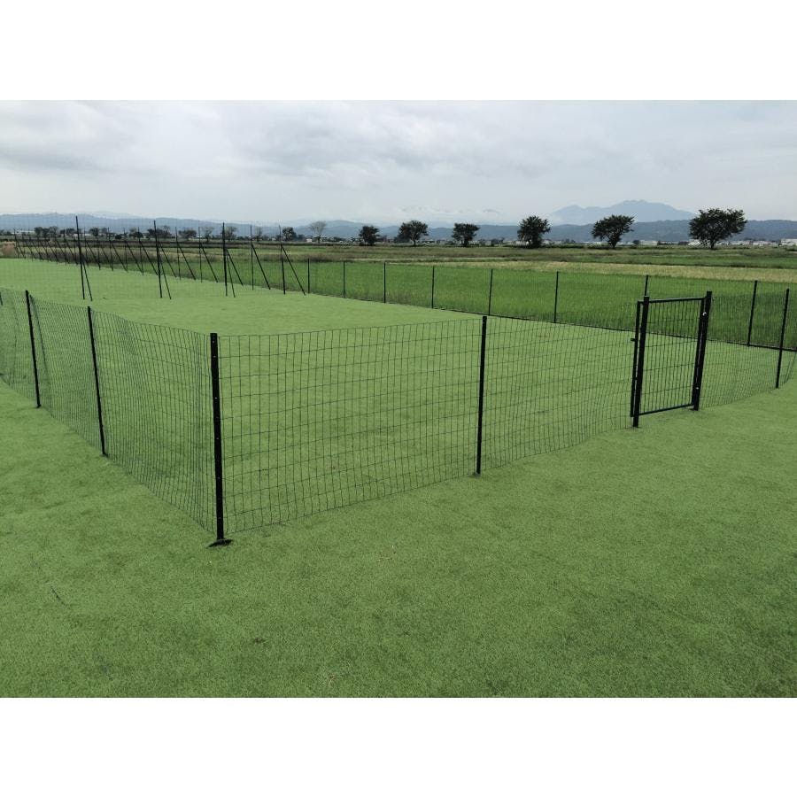 アニマルガードフェンス ブラック 1.2m×20m 黒 支柱高さ1.65m 支柱