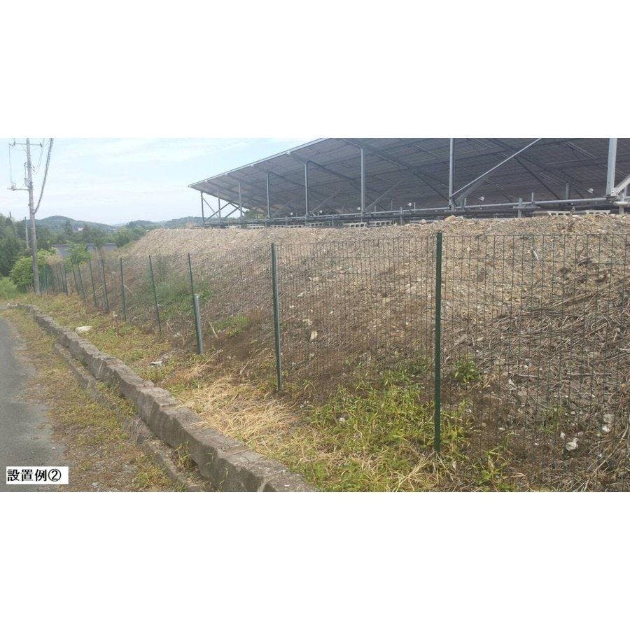 アニマルフェンス グリーン 1.0m×20m 支柱1.45m 11本付 侵入防止用