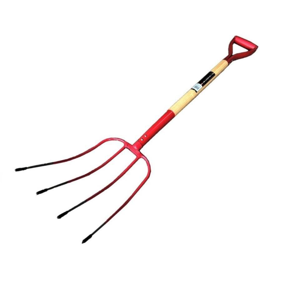 農用フォーク 木柄 ホーク 4本爪フォーク 【送料無料】