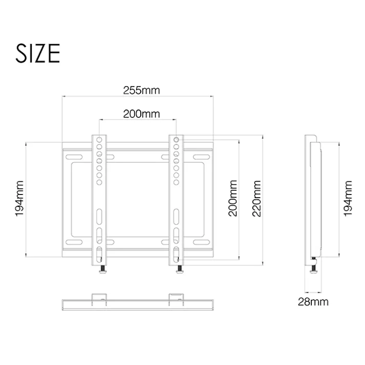 壁掛け金具 テレビ用 19~43インチ テレビ金具 壁掛けテレビ スタンダード