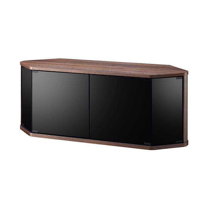 コーナーTV台 ローボード コーナー 幅115 ~50V 木製 強化ガラス 北欧 収納付き 配線穴 木目 一人暮らし おしゃれ