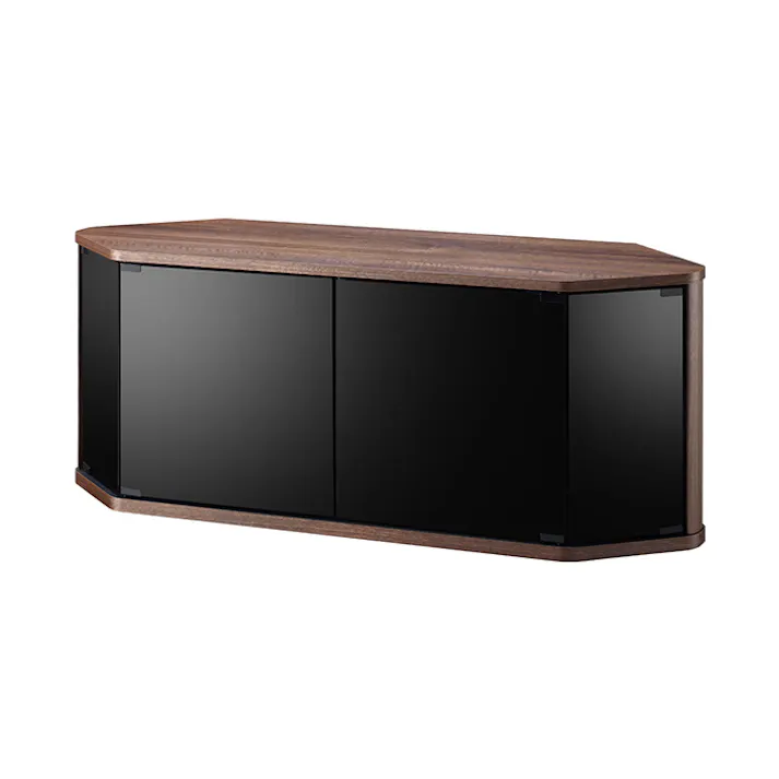 コーナーTV台 ローボード コーナー 幅115 ~50V 木製 強化ガラス 北欧 収納付き 配線穴 木目 一人暮らし おしゃれ