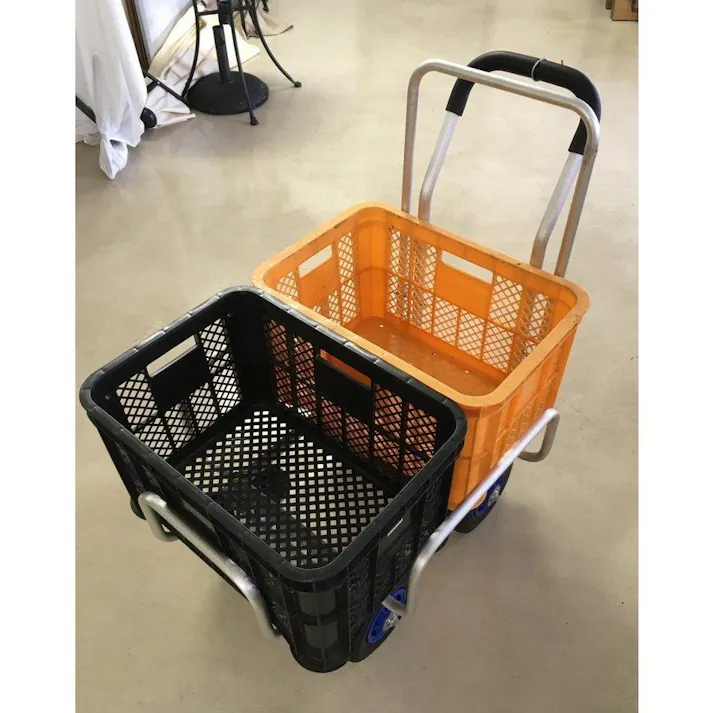 伸縮アルミハウスカー ブレーキ付き TC1408AL-B 8インチノーパンクタイヤ 【送料無料】