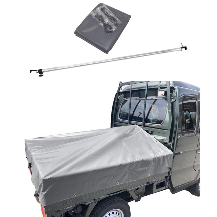 ハイゼットジャンボ用シート スロープ型 伸縮式荷台ポールセット