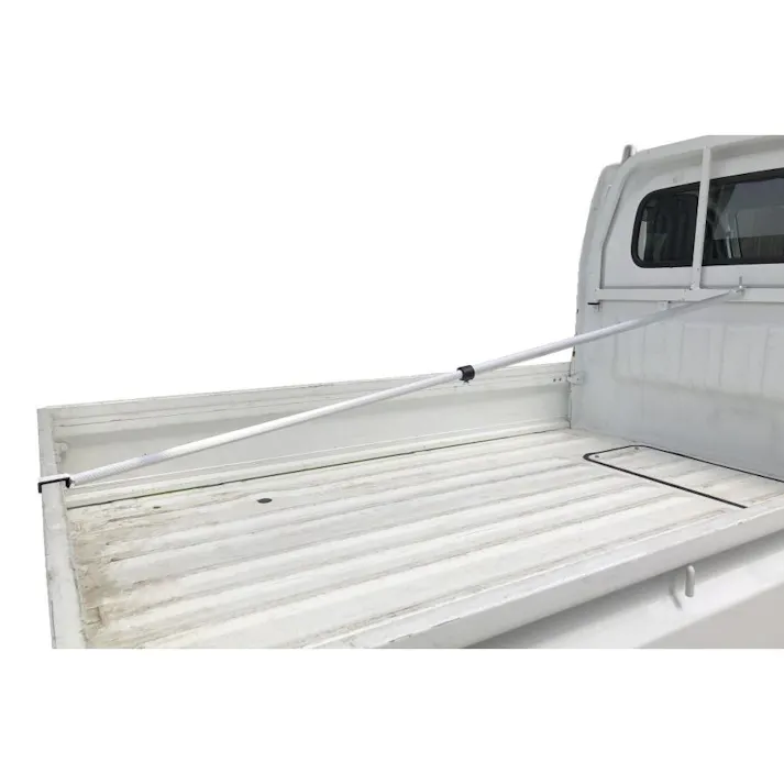 軽トラックシート スロープ型 伸縮式荷台ポールセット グレー 標準荷台軽トラック用 コードゴム4m×2本付き エステル帆布 荷台シート 【送料無料】